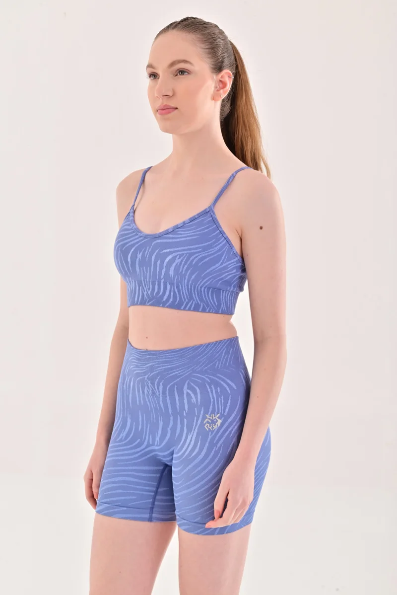 Esso5 Abstract Strappy Sports Bra
