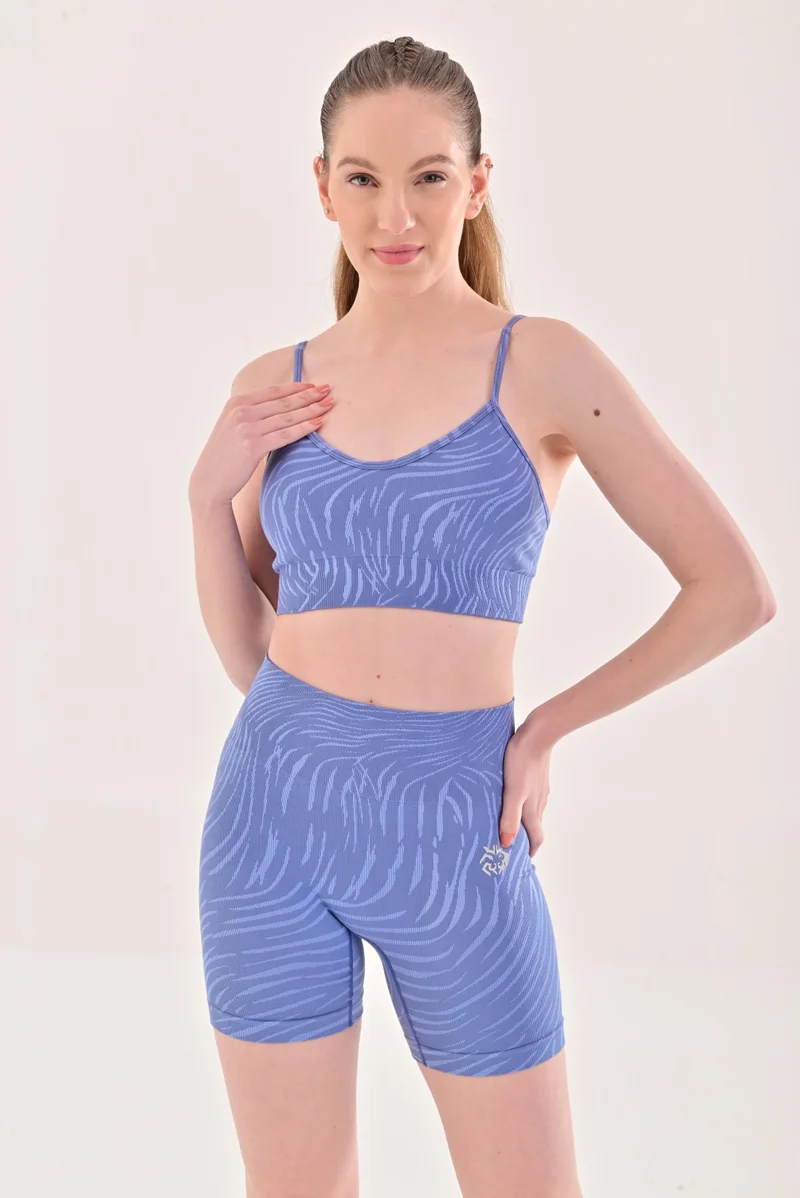 Esso5 Abstract Strappy Sports Bra