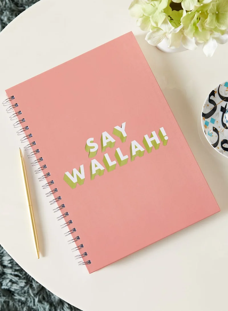 Pink Cactus A4 Say Wallah Notebook