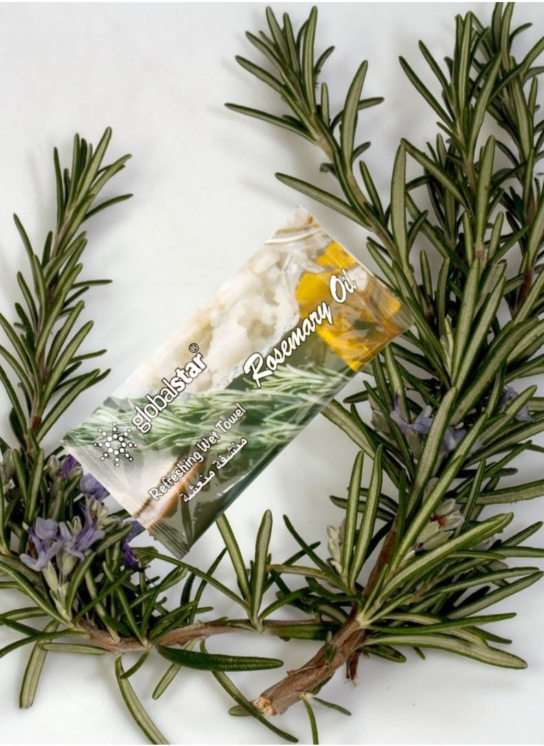 globalstar Globalstar Refreshing Wet Towels Rosemary Scent — Premium Perfumed Cotton Towels for Daily Hygiene & Freshness — Available in 20, 40, 60 Pieces  - Image 3