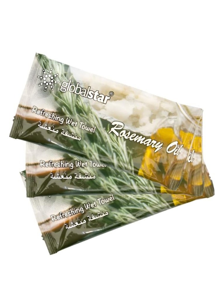 globalstar Globalstar Refreshing Wet Towels Rosemary Scent — Premium Perfumed Cotton Towels for Daily Hygiene & Freshness — Available in 20, 40, 60 Pieces  - Image 1