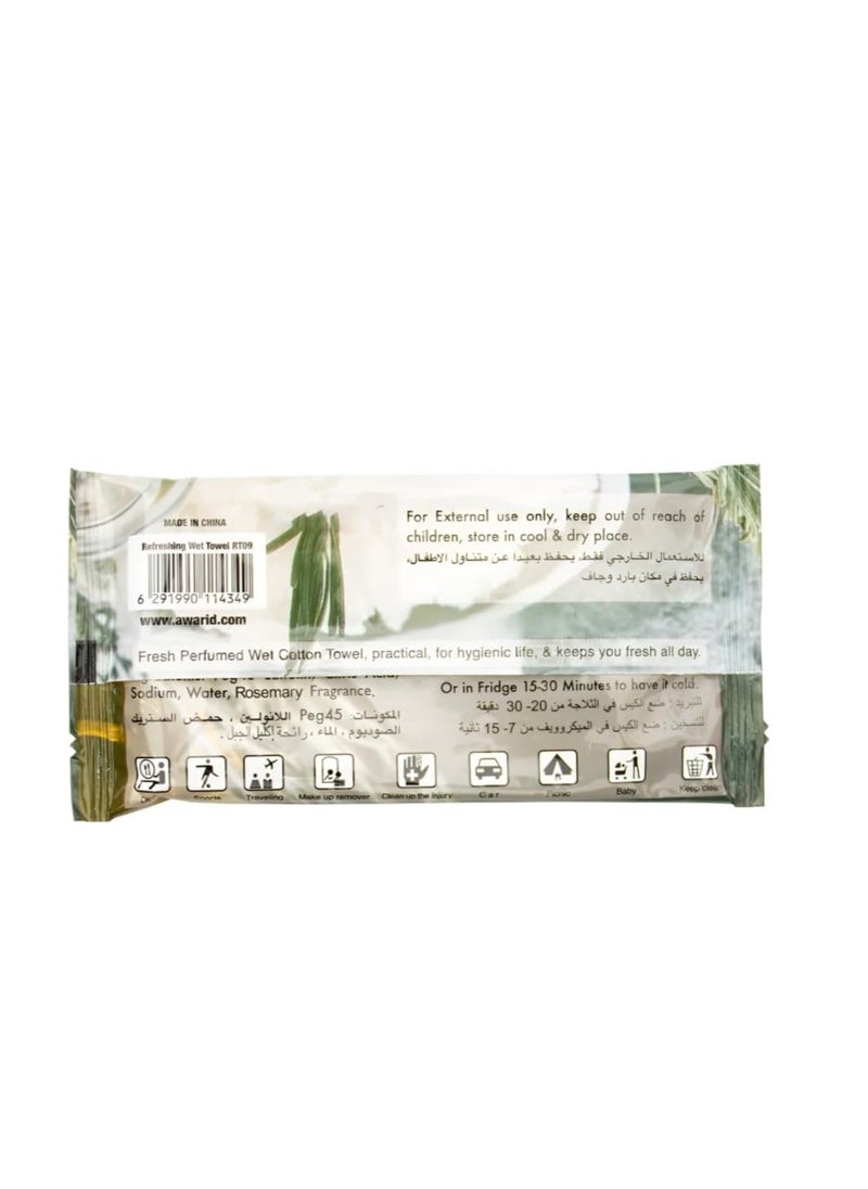 globalstar Globalstar Refreshing Wet Towels Rosemary Scent — Premium Perfumed Cotton Towels for Daily Hygiene & Freshness — Available in 20, 40, 60 Pieces  - Image 4