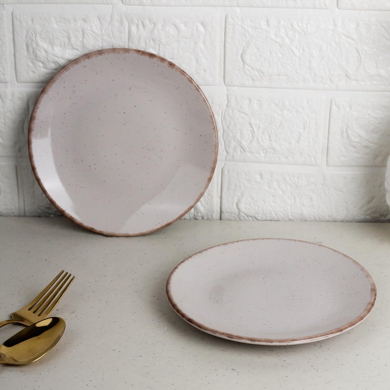 The Earth Store Glossy Lavender Marble 7 Inch Ceramic Quarter Plates Set of 2 | Microwave & Dishwasher Safe Plate | Half Plate for Dessert, Snacks, Dinner | Snack Plates for Gifting, Daily Use - Image 5