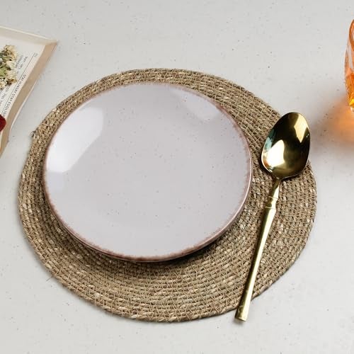 The Earth Store Glossy Lavender Marble 7 Inch Ceramic Quarter Plates Set of 2 | Microwave & Dishwasher Safe Plate | Half Plate for Dessert, Snacks, Dinner | Snack Plates for Gifting, Daily Use - Image 4