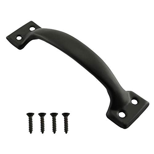 JCBIZ 10pcs Door Handle Iron Pulls 99mm in Black with Screws for Doors Drawers - Image 2