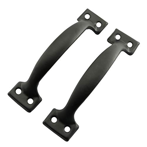 JCBIZ 10pcs Door Handle Iron Pulls 99mm in Black with Screws for Doors Drawers - Image 5