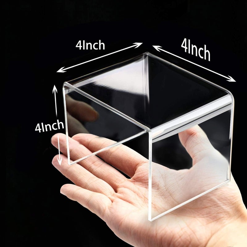 TPGP AUFIKR Clear Acrylic Display Risers - 3 Piece Set for Figures, Cupcakes, and Jewelry - Image 4