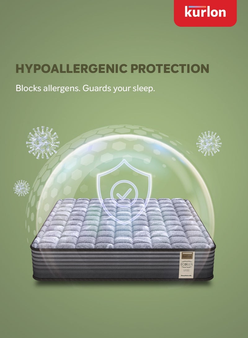 Kurlon Kurlon Ecolux Mattress | 3-Zone Natural latex Mattress | Medium-to-Firm Support | Rubberized Coir | Firm Support for the back| King Size Mattress | 200Lx200Wx25H Cms  - Image 5