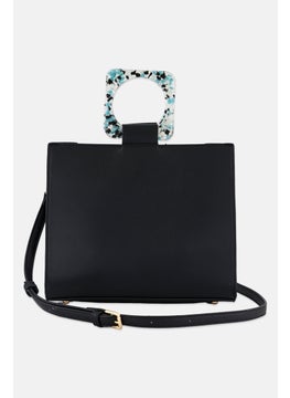 Moda Luxe Women Luna Small Tote Bag 28 H x 31 L x 8 W cm, Black  - Image 2