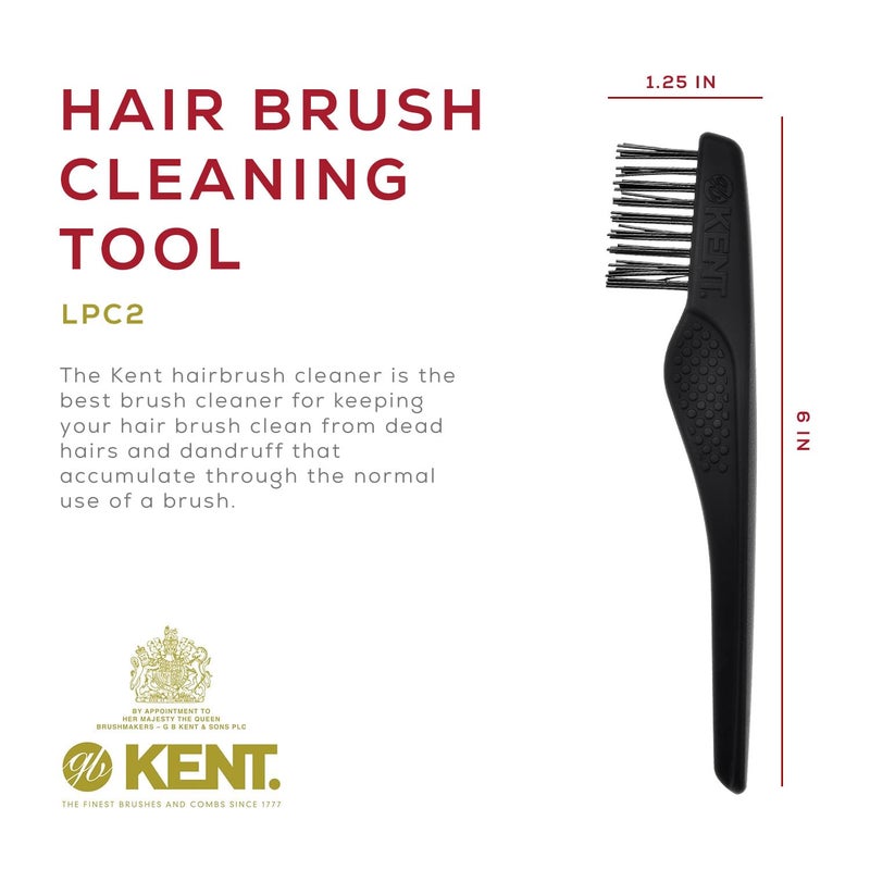 Kent LPC2 Hair Brush Cleaning Tool and Hairbrush Cleaner Rake for Hair Removal, and Brush Rake for Removing Hairs and Dandruff from Brushes, Combs and Grooming Tools - Image 2