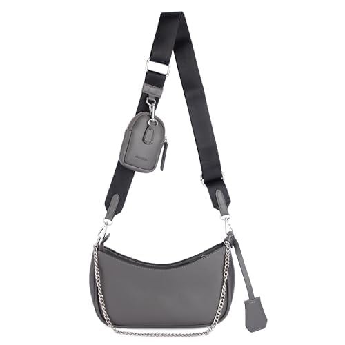 Ceres Cross Body Fit Sling Bag Women Use Travel office Business Leather (Grey) - Image 1