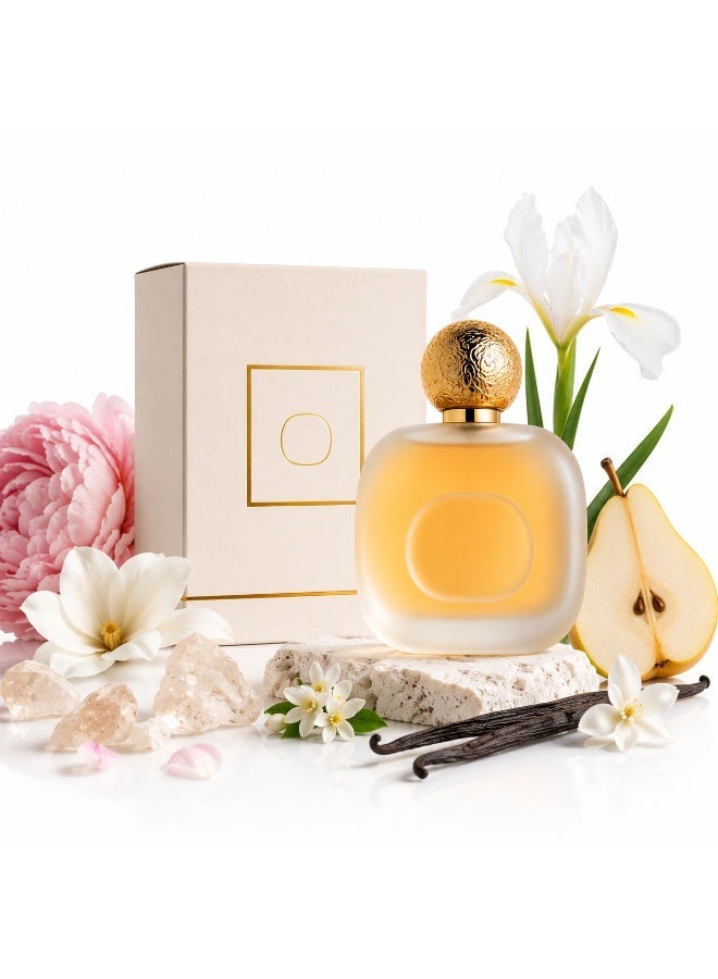 عطر نسائي فاخر أو دو بارفان 50 مل - رائحة زهرية مع المسك تدوم طويلاً، عطر أنيق للاستخدام اليومي والسفر والحفلات والهدايا - Image 1
