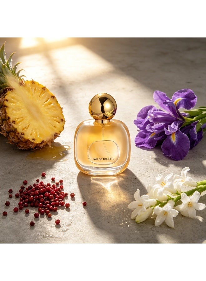 عطر نسائي فاخر أو دو بارفان 50 مل - رائحة زهرية مع المسك تدوم طويلاً، عطر أنيق للاستخدام اليومي والسفر والحفلات والهدايا - Image 2