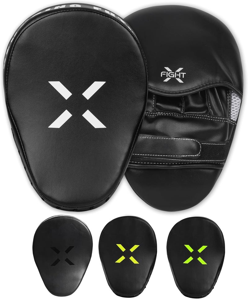 FightX Punching Mitts for Boxing Leather Curved Punch Mitts Men & Women MMA Training Equipment Muay Thai Sparring Training Mitts MMA Hitting Pads Available Multiple Colors - Image 1