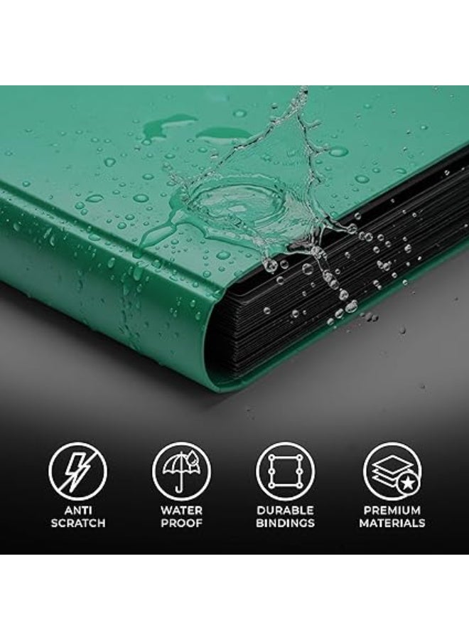 Professional trading card holder with 9 side-slot pages, holds 360 cards, dark green - Image 4