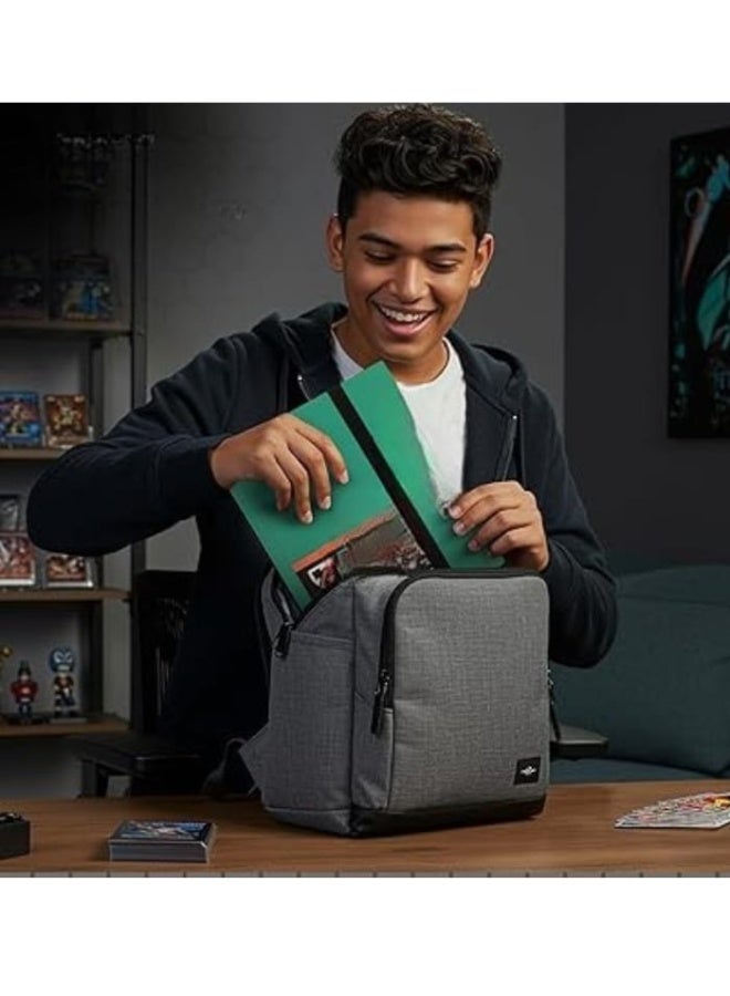 Professional trading card holder with 9 side-slot pages, holds 360 cards, dark green - Image 2