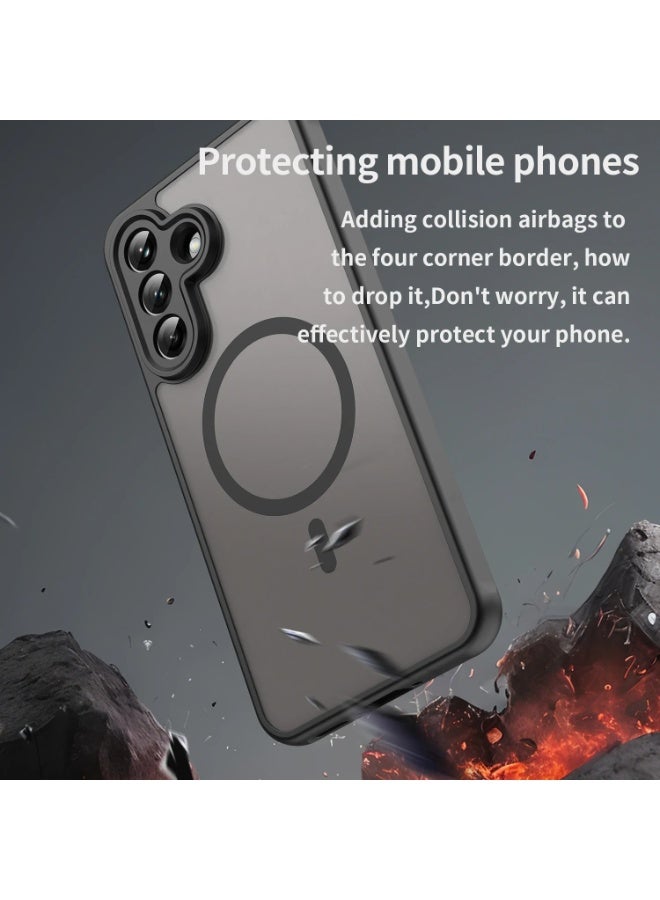 Wechdo for Samsung Galaxy A57 5G Case, [Magnet Fit] Shockproof Phone Cover with Slim Frosted Translucent Soft-Touch Design, Precision Camera Cutout, Anti-Slip Protective Case for Samsung A57 5G - Image 3