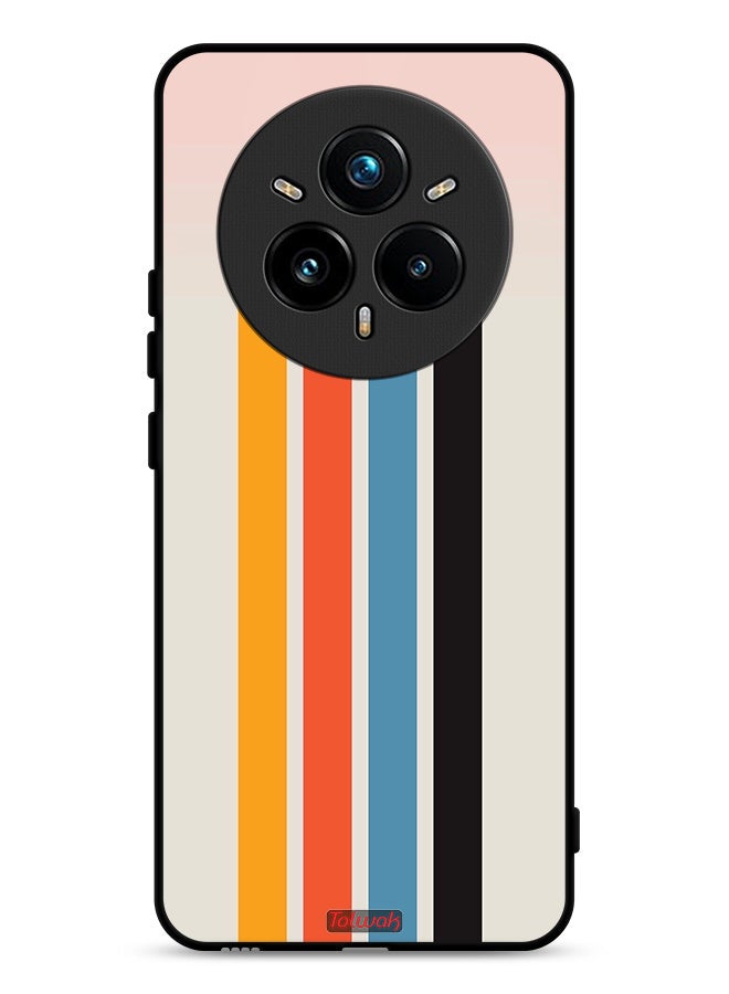 Tolwak Realme 14 Pro 5G Protective Case Cover Straight Lines Pattern