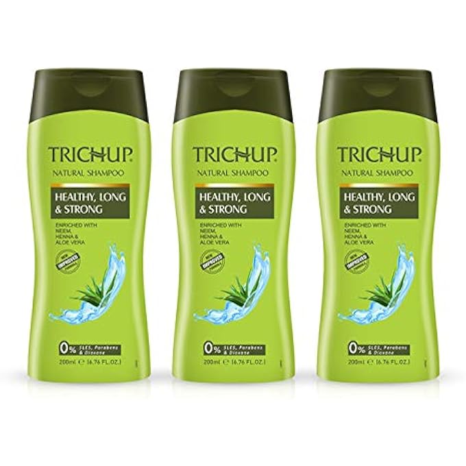 TRICHUP HEALTHY LONG AND STRONG HERBAL HAIR SHAMPOO, 200ML (PACK OF 3) - Image 1