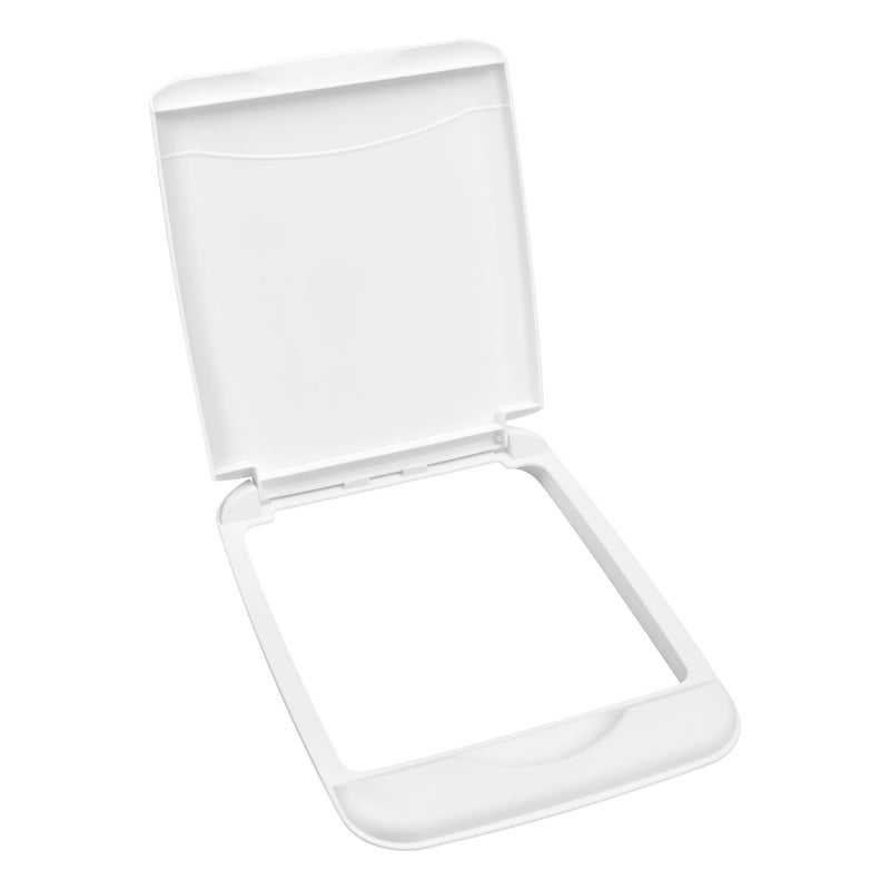RevAShelf 35 Qt Under Sink Garbage Can Lid for Base Kitchen and Bathroom Cabinet Replacement Plastic Trash Bin Lid Only White RV35LID1