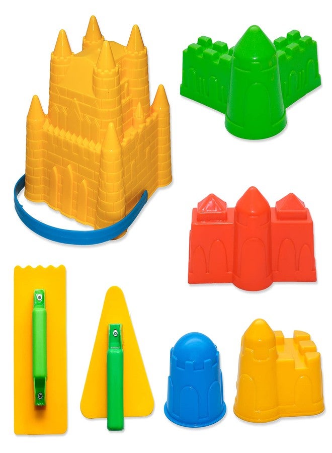 Holady 7 Pcs Beach Sand Toys Set,Includes Beach Toys Castle Molds Sand Molds, Beach Bucket,Shovel Tool Kit,Fun Outdoor Games Beach Accessories for Boys Girls - Image 1