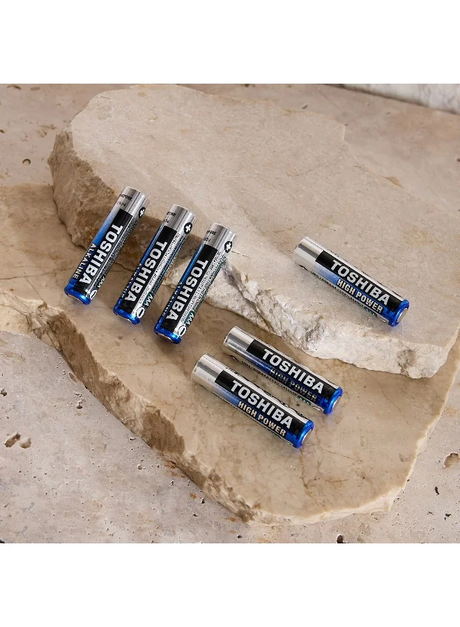 Home Box Toshiba 6-Piece AAA High Power Alkaline Battery Set