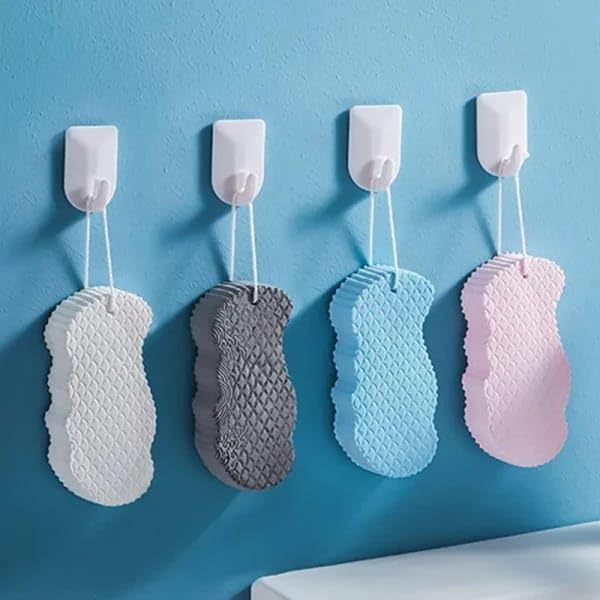 THE RADHA MADHAV THE RADHA MADHAV Ultra Soft Bath Body Shower Sponge Magic Bath Sponge Dead Skin Remover Super Soft Bath Sponge Painless Scrub Sponge for Adults Children and Pregnant Women Multi 1pcs  - Image 3