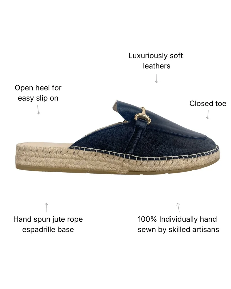 SHOEQ Midnight Espadrille Mule for Women | Best Price UAE