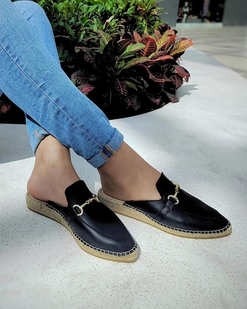 SHOEQ Midnight Espadrille Mule for Women | Best Price UAE