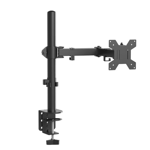 STRIFF 180° Adjustable Single Monitor Stand Arm Desk Mount | Ergonomic Gas Spring VESA Bracket (75x75mm & 100x100mm) for 13"–32" Screens - Image 1