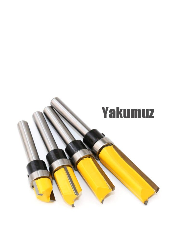 Yakumuz 1/4 Inch Shank Pattern Flush Trim Router Bit Set (4 Sizes) - Image 2