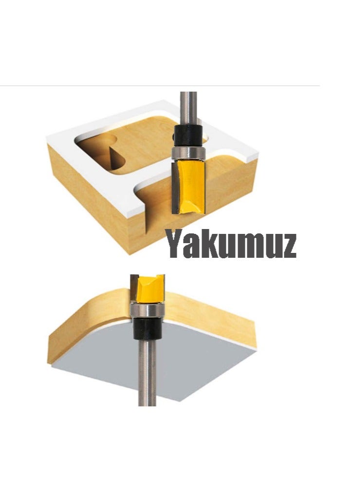 Yakumuz 1/4 Inch Shank Pattern Flush Trim Router Bit Set (4 Sizes) - Image 3