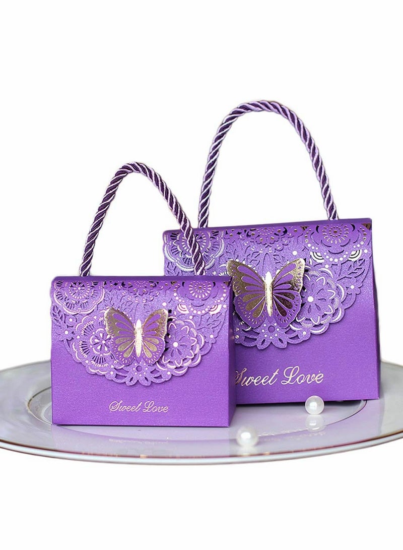 Excefore Wedding Favor Boxes, 18 Pcs Flower Laser Cut Party Favors Bags Baby Shower Candy Gift Box Set Butterfly Event Decorations - Image 1