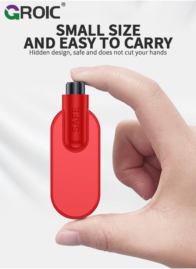 2 IN 1 Safety Hammer Emergency Car Escape Tool Seat Belt Cutter and Glass Window Breaker Portable Life-Saving Artifact with A Piece of Test