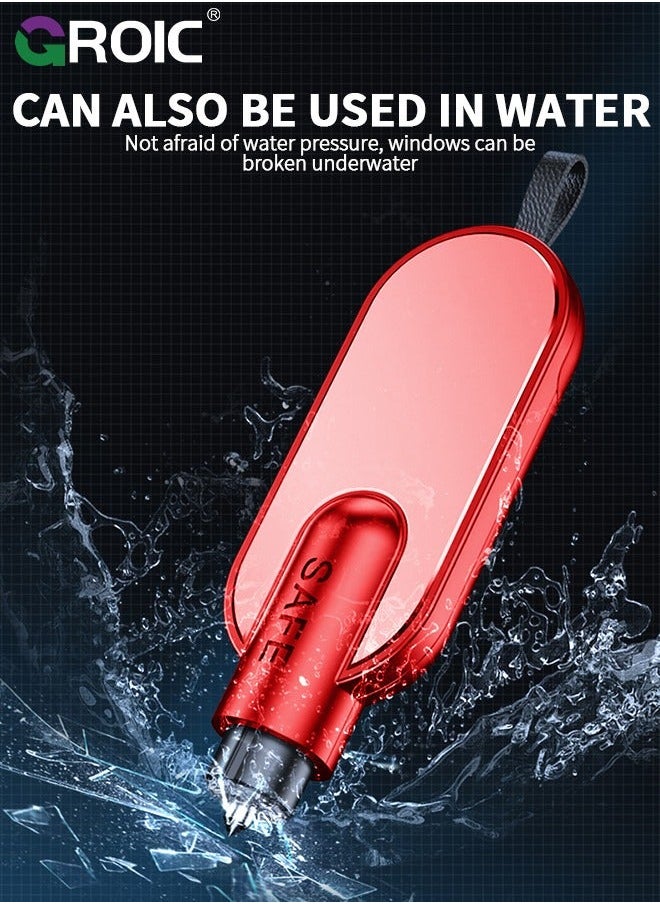 2 IN 1 Safety Hammer Emergency Car Escape Tool Seat Belt Cutter and Glass Window Breaker Portable Life-Saving Artifact with A Piece of Test