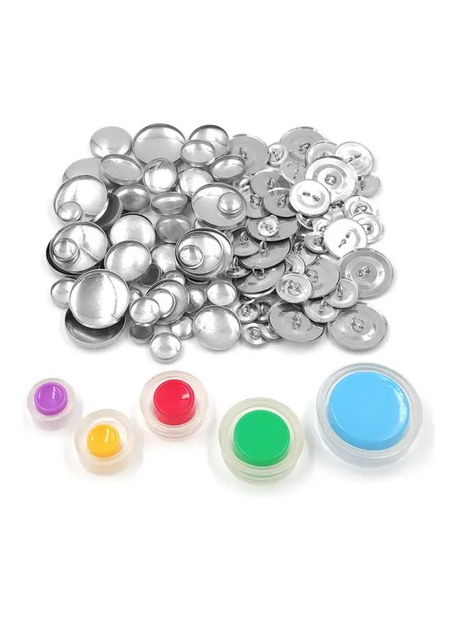 15mm 100 Sets Cover Buttons with Hand Install Tool for DIY Fabric Jackets Coats Leathercraft - Image 5
