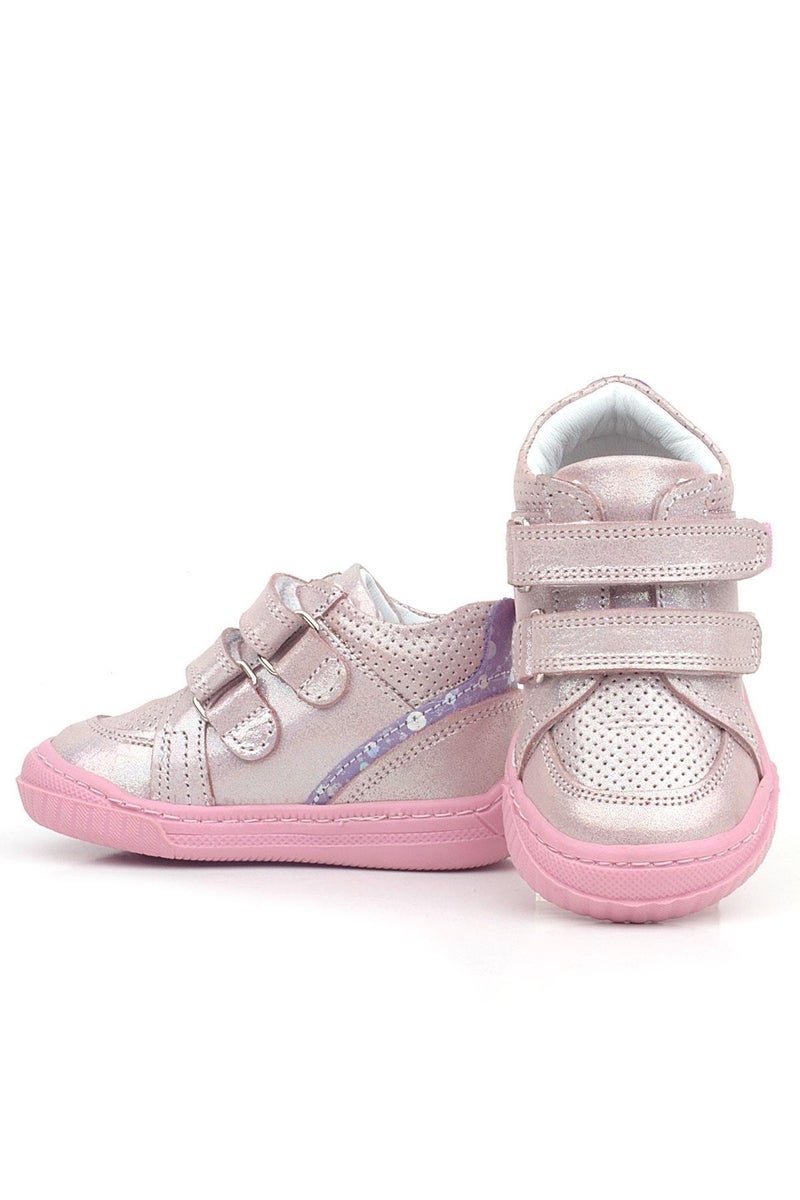 Rakerplus Raker Plus Raya Genuine Leather Shoes, Pink and Purple, with Glitter Velcro Strap for Little Girls - Image 5
