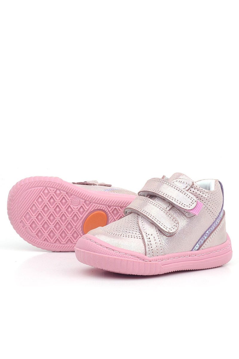 Rakerplus Raker Plus Raya Genuine Leather Shoes, Pink and Purple, with Glitter Velcro Strap for Little Girls - Image 4