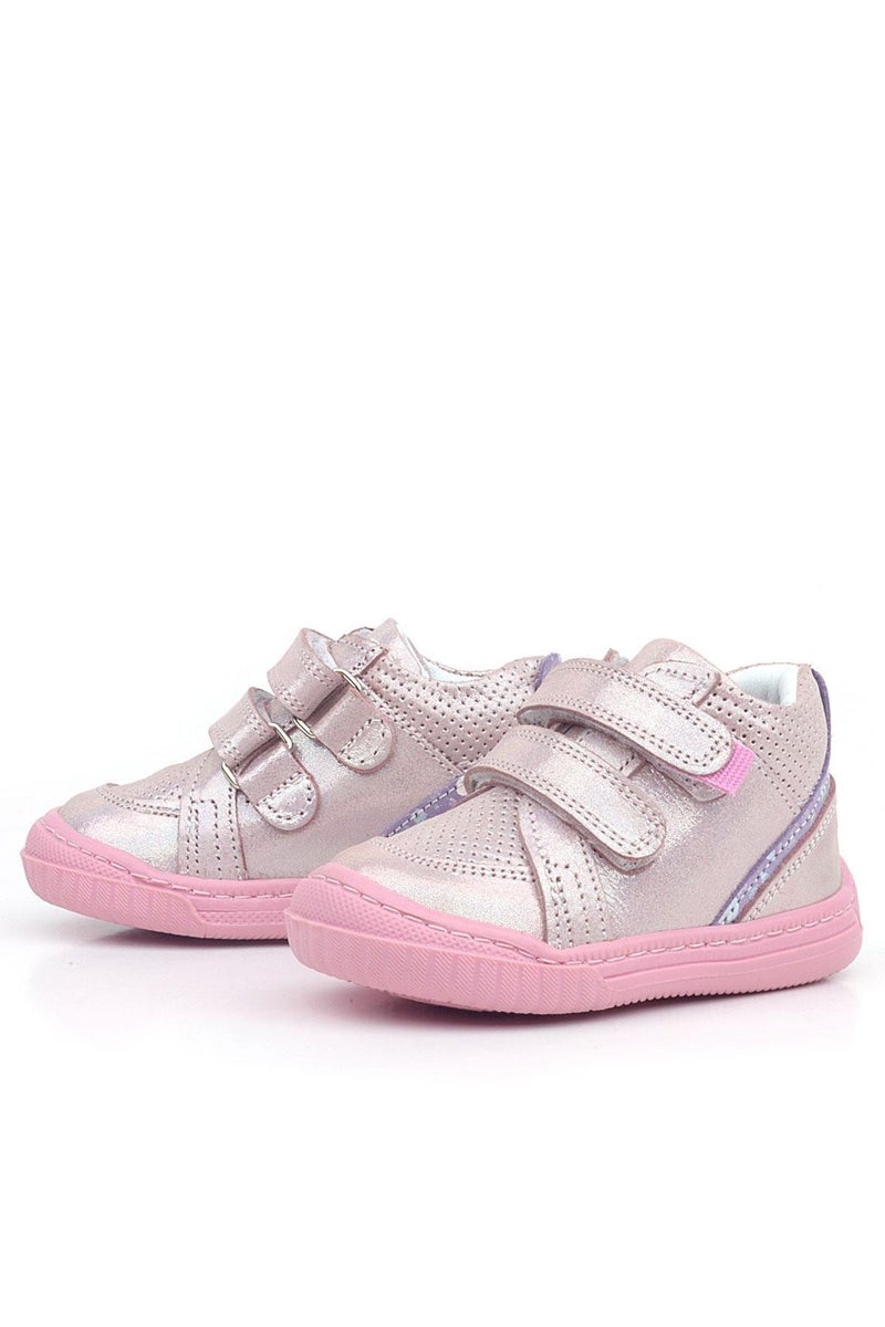 Rakerplus Raker Plus Raya Genuine Leather Shoes, Pink and Purple, with Glitter Velcro Strap for Little Girls - Image 3