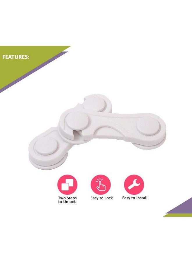 Safe-O-Kid Pack Of 4 Durable Elegant Child Safety Eudemon Lockwhite  - Image 4