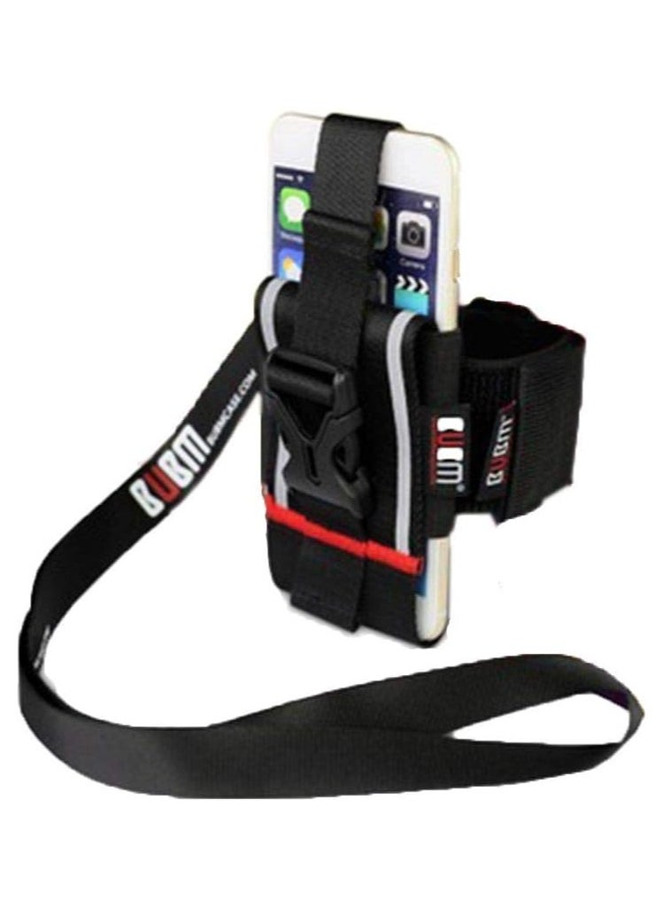 BUBM Sport Phone Bag Neck Strap Hanging Armband For 4.5 to 6.5 Inch Phone-Blue  - Image 2