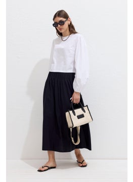 Manuka Ribbed Voile Skirt Black  - Image 3