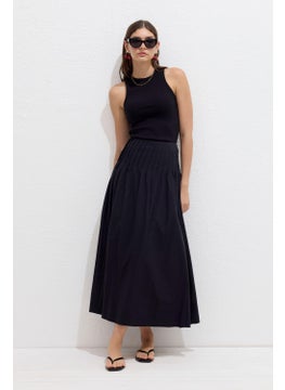 Manuka Ribbed Voile Skirt Black  - Image 5
