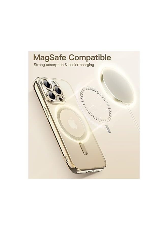 Jetech Electroplated Case for iPhone 14 Pro Max 6.7-Inch (NOT FOR iPhone 14 Pro), Camera Lens Full Protection, Compatible with MagSafe Wireless Charging, Shockproof Soft TPU Phone Cover (Gold) - Image 5
