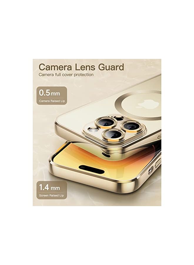 Jetech Electroplated Case for iPhone 14 Pro Max 6.7-Inch (NOT FOR iPhone 14 Pro), Camera Lens Full Protection, Compatible with MagSafe Wireless Charging, Shockproof Soft TPU Phone Cover (Gold) - Image 4