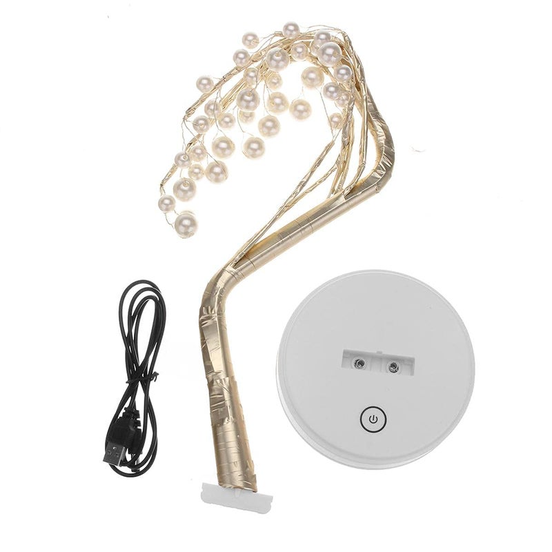 DCloud Hub Dcloud Bonsai Tree Light BatteryUSB Operated Night Light Artificial Tree with Pearls LED Great Decor for Bedroom Desktop Christmas Party Indoor - Image 4