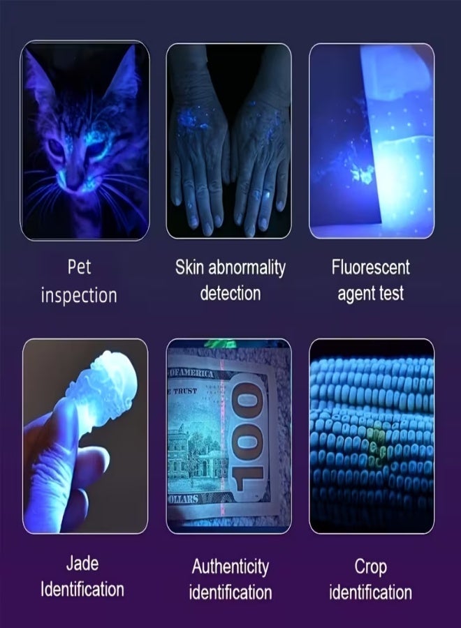 Alonefire SV72 20W 2-in-1 LED Flashlight with White & 365nm UV Light – USB Rechargeable, Handheld Torch for Pet Urine, Oil, Ore, Money Check, Security, and Outdoor Use – 20m Range, Aluminum Alloy - Image 4