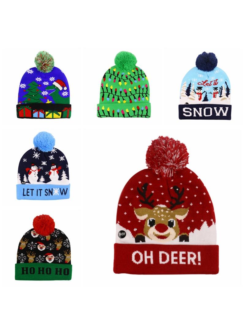 1-Pieces Snowflake Knitted Beanie Winter Outdoor Warm Decorative Hat Style L 56-60cm - Image 4