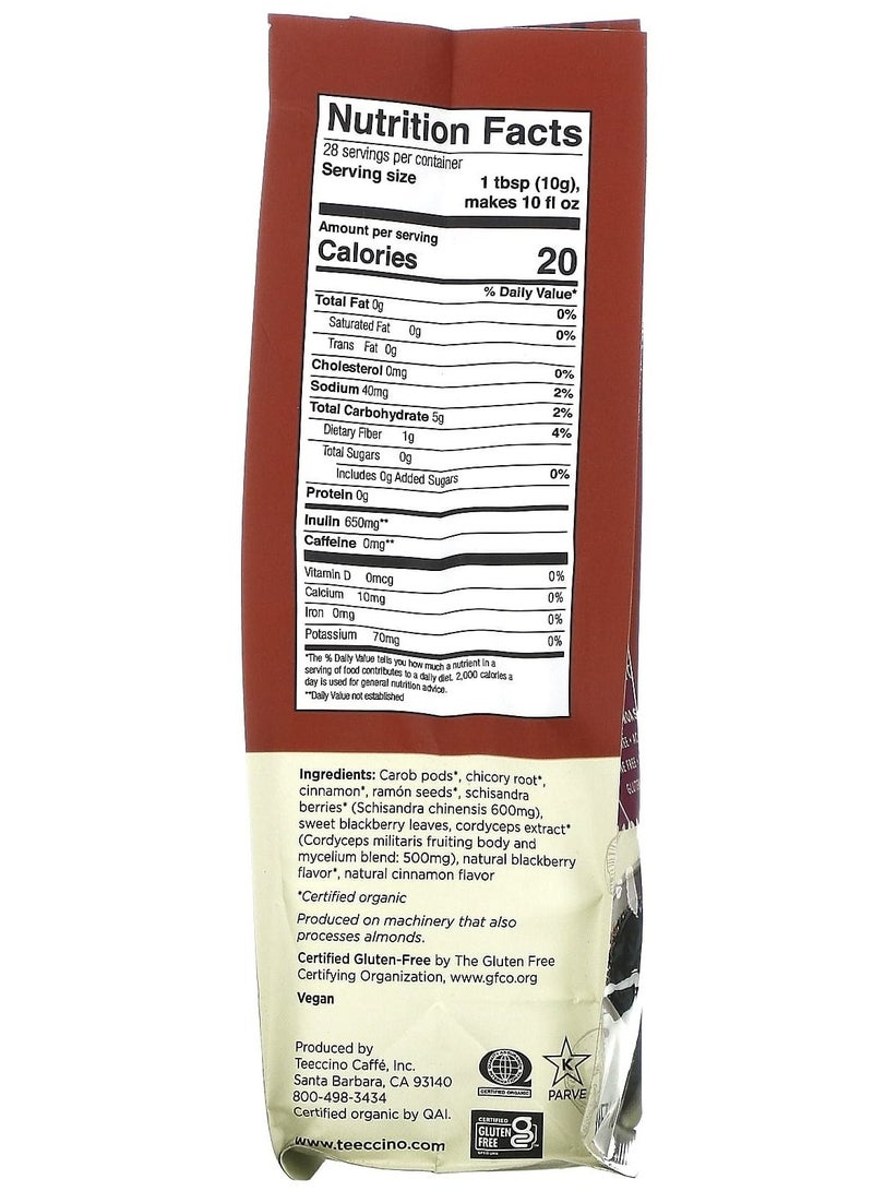 teeccino Mushroom Herbal Coffee Cinnamon Berry Medium Roast Caffeine Free 10 oz 284 g  - Image 2