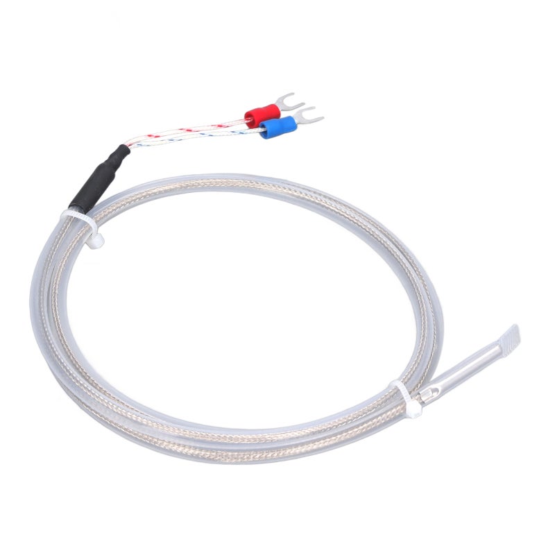 Temperature Sensor Probe 1 Meter PTFE Protective Sleeve Stable Performance - Acid Alkali Resistant Thermocouple for Industrial & Laboratory Temperature Measurement - Image 1